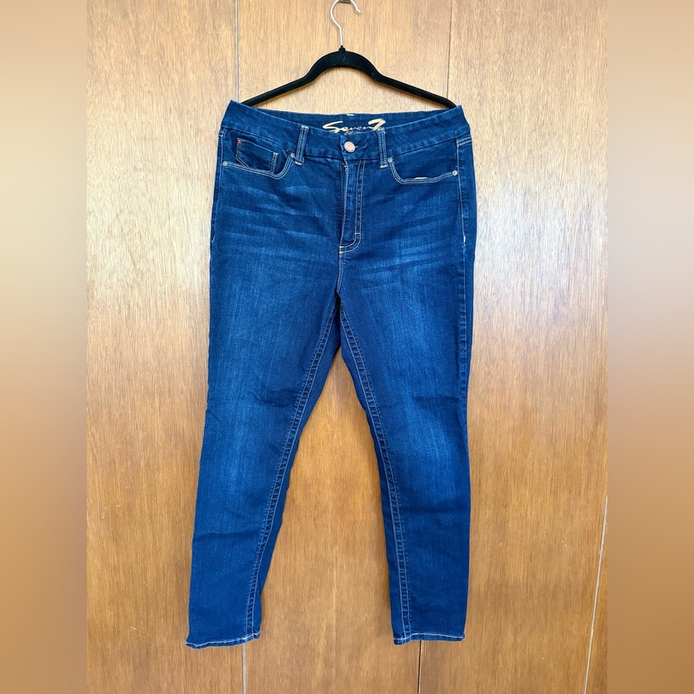 Seven7 Women's Dark Blue Skinny Jeans